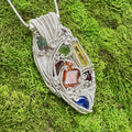 One of a kind, Handmade, Wire Wrap,  Pendant, Jewelry, Scott Maller, James Steffen, Tourmaline, Heliodor, Tanzanite, Garnet, Sterling Silver