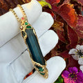 A one-of-a-kind masterpiece crafted from 14k gold, featuring an old stock, Indicolite Pederneira Tourmaline.